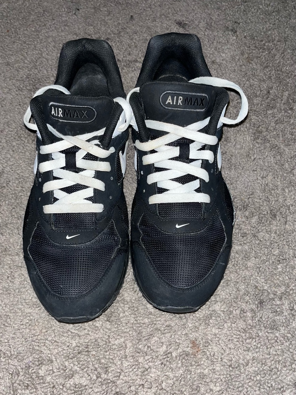 Nike Kids Air Max Black with White Accents Sneakers